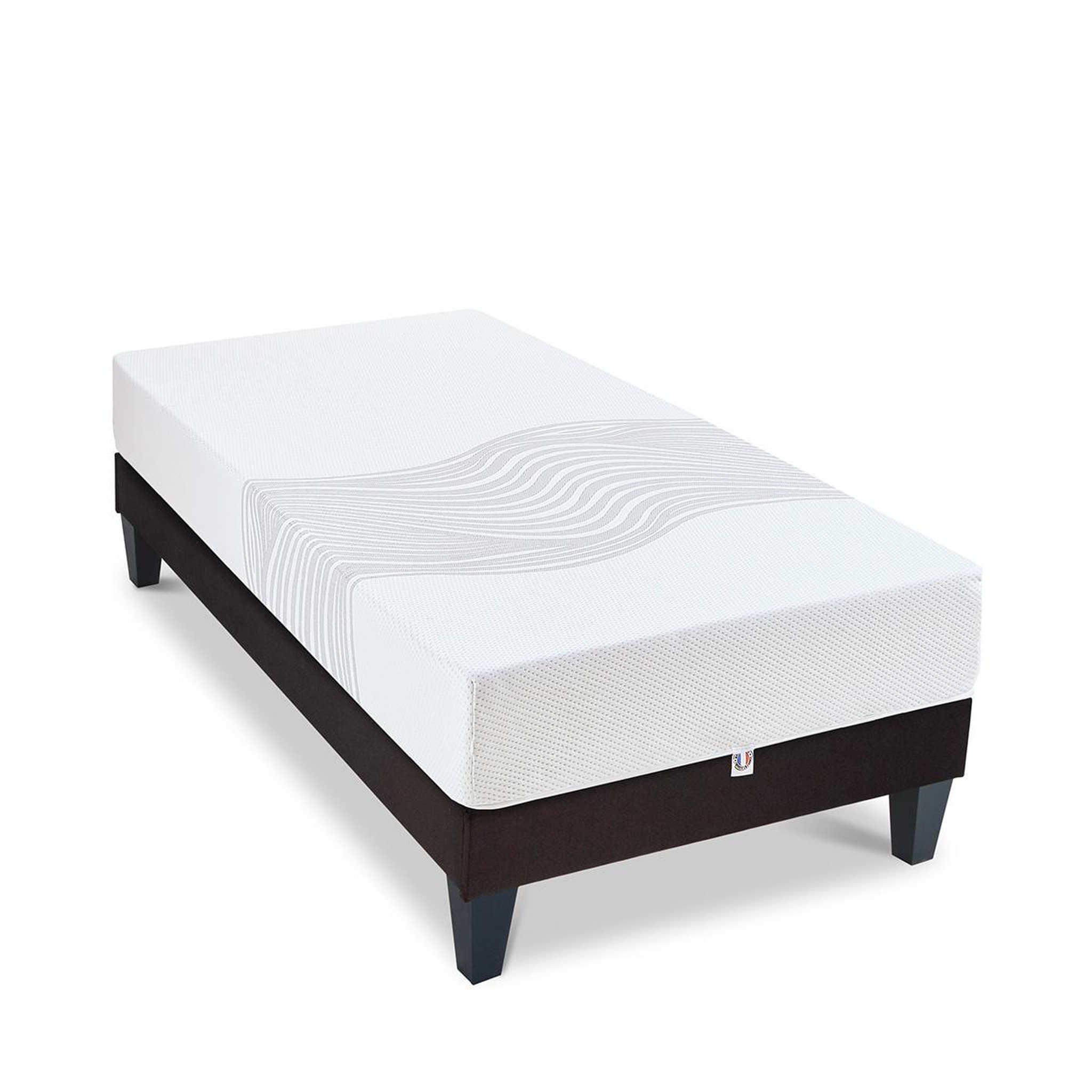 Voir la diapositive 4 : OLYMPE LITERIE Olympe literie | ensemble sensitive | matelas mémoire de forme + sommier bois