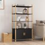 Voir la diapositive 1 : VIDAXL Buffet haut Noir 80x40x153 cm Bois d'ingenierie