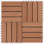 Voir la diapositive 1 : VIDAXL Carreau de terrasse en relief 11 pcs WPC 30 x 30 cm 1 m^2 Marron