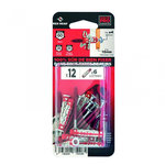 RED HEAD Lot de 12 chevilles et vis couleur RED HEAD, Diam.6 mm x L.37 mm