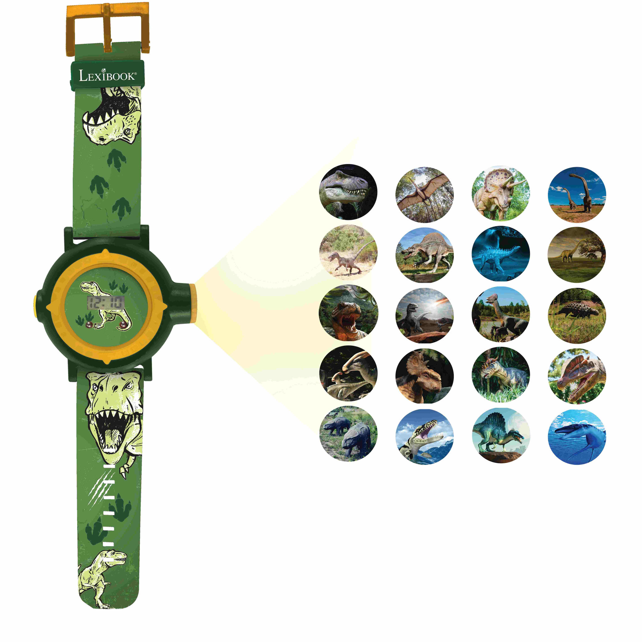 Lexibook Montre digitale avec projection Dinosaures
