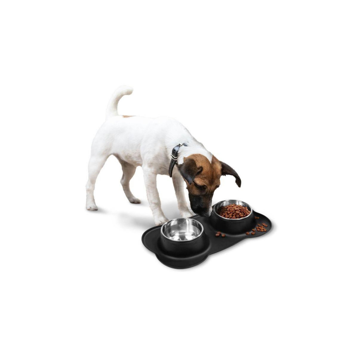 Idomya E. Double gamelle antidérapante noire