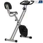 HOMCOM Vélo d'appartement pliable - collaboration Aosom.fr x FFHandball - 8 niv. résistance magnétique réglable. Coloris disponibles : Rose, Rouge