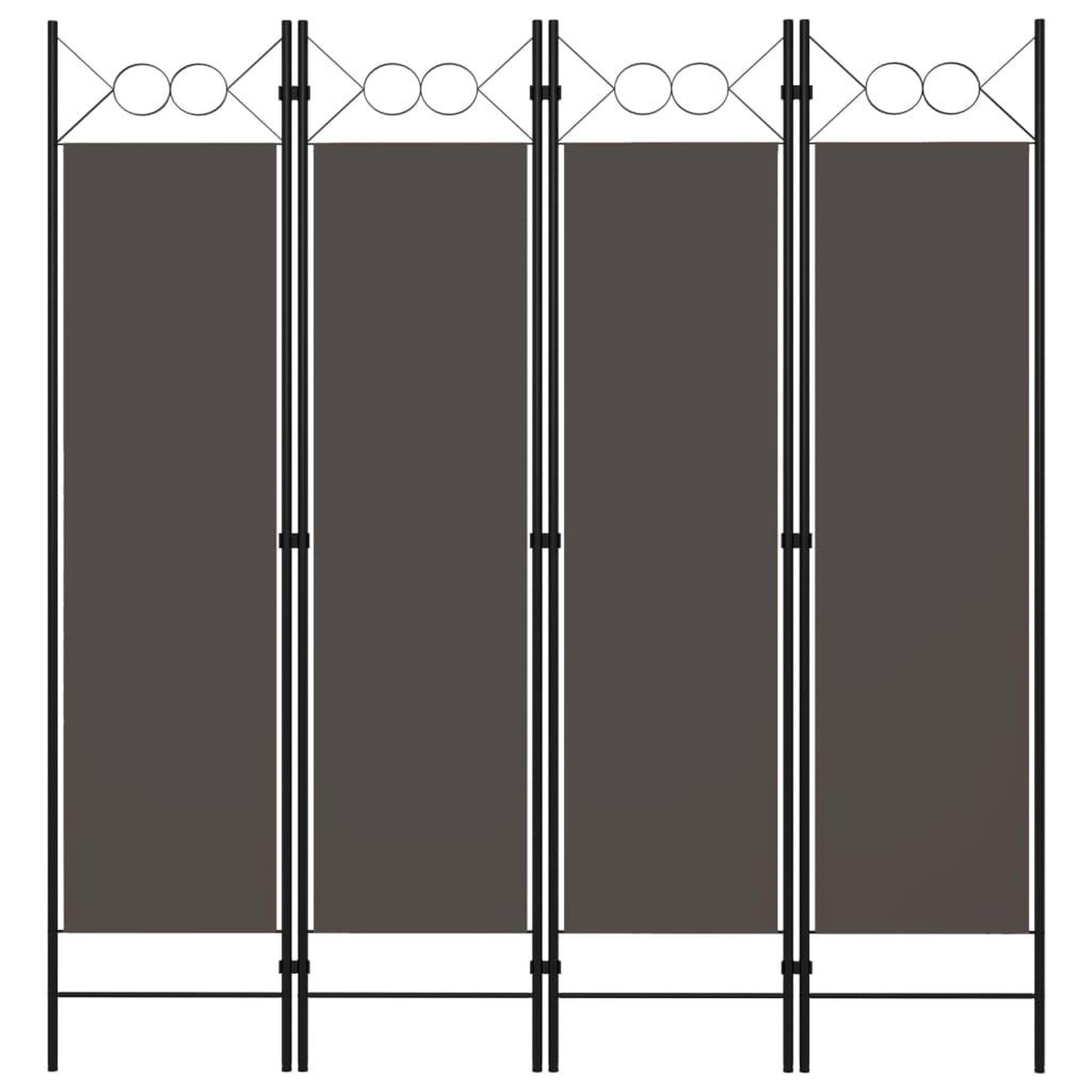 Voir la diapositive 1 : VIDAXL Cloison de separation 4 panneaux Anthracite 160 x 180 cm