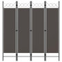 Voir la diapositive 1 : VIDAXL Cloison de separation 4 panneaux Anthracite 160 x 180 cm
