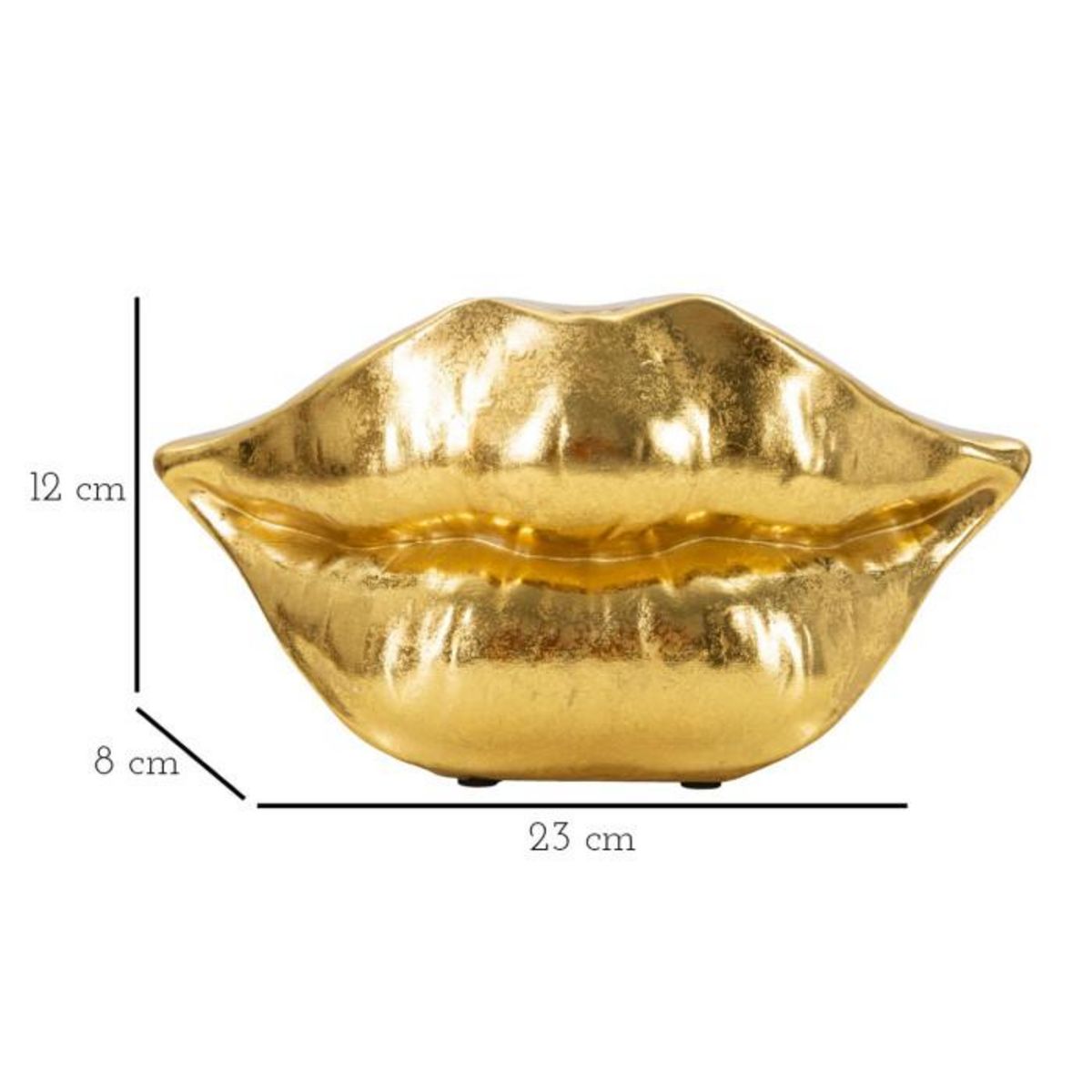 Paris Prix Vase Déco en Résine  Bouche  23cm Or