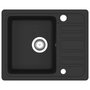 Voir la diapositive 2 : VIDAXL Evier de cuisine en granit Bac unique Noir