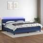 Voir la diapositive 1 : VIDAXL Sommier a lattes de lit et matelas et LED Bleu 200x200 cm Tissu