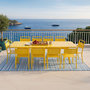 Voir la diapositive 5 : CONCEPT USINE Ensemble table de jardin 234 cm et 10 chaises jaune BERGAME