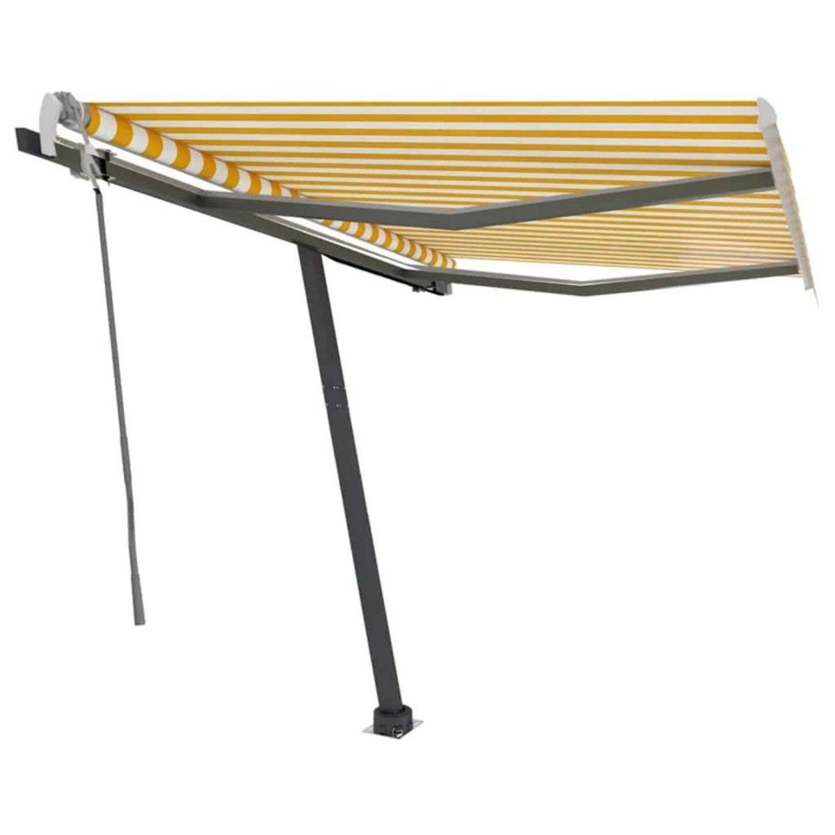 VIDAXL Auvent manuel retractable avec LED 300x250 cm Jaune et blanc