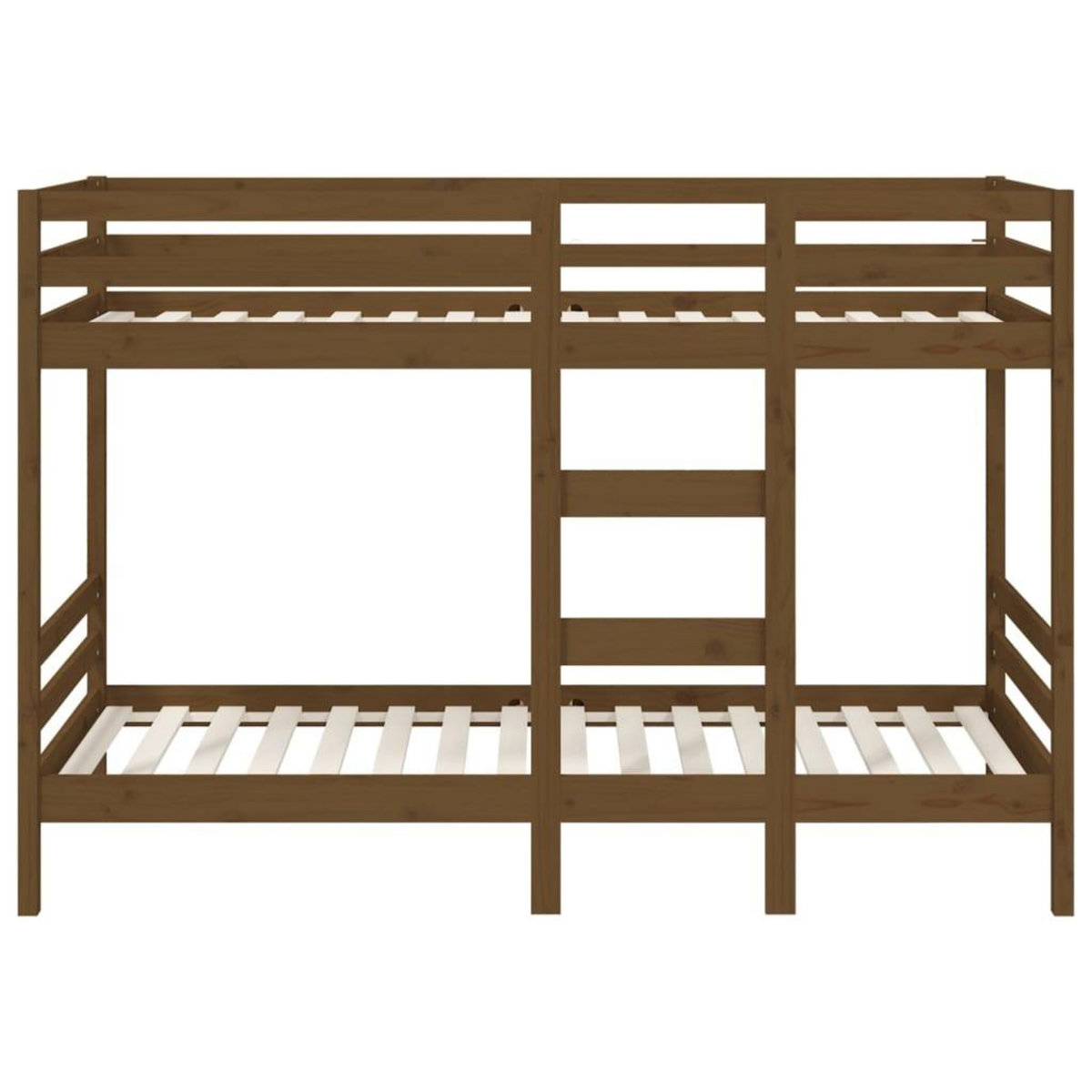VIDAXL Lit superpose sans matelas marron miel 90x200 cm pin massif