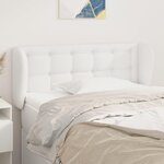 VIDAXL Tete de lit avec oreilles Blanc 93x23x78/88 cm Similicuir