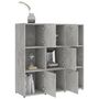 Voir la diapositive 4 : VIDAXL Bibliotheque Gris beton 90x30x90 cm Bois d'ingenierie