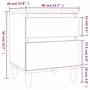 VIDAXL Table de chevet Blanc 40x35x50 cm