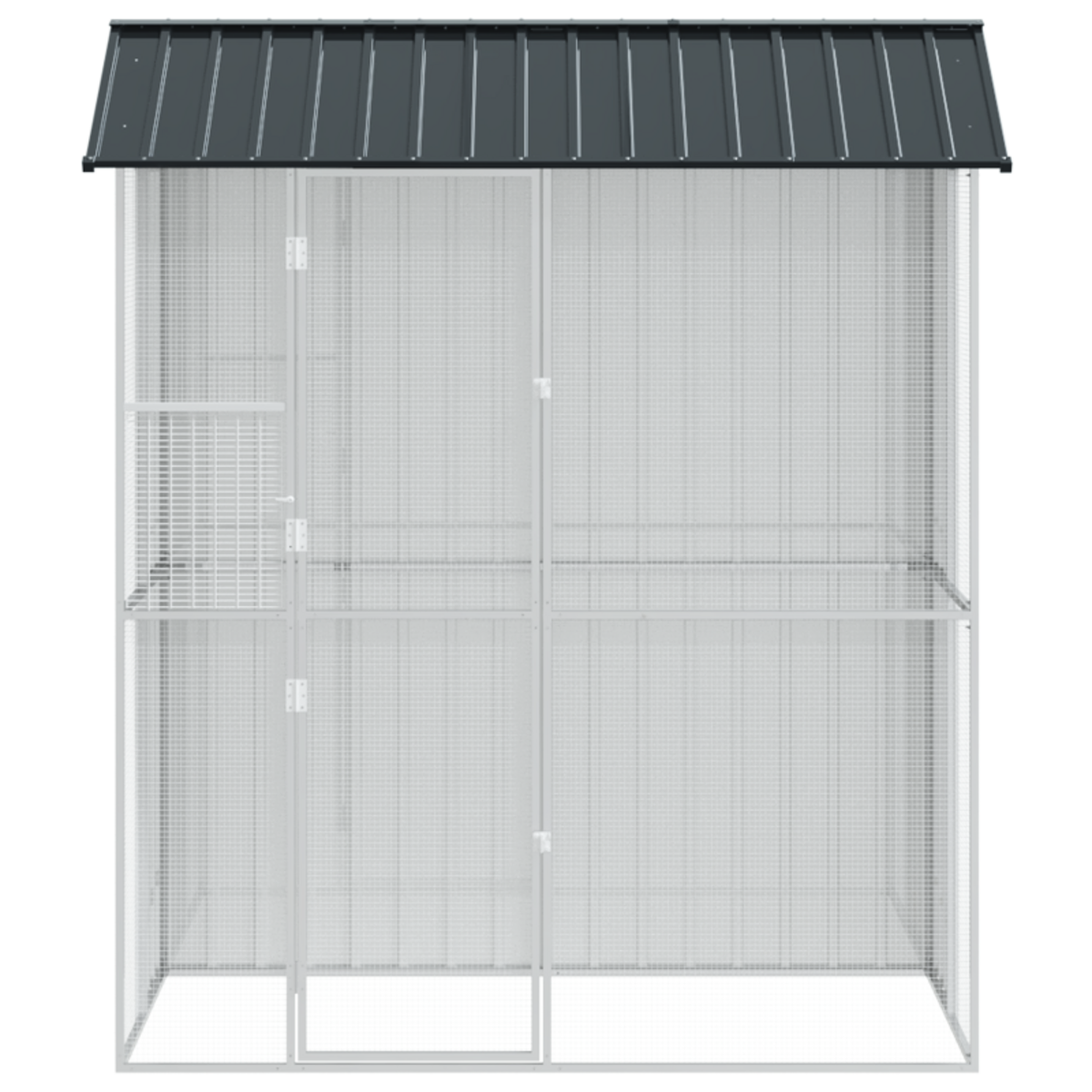 VIDAXL Aviary pour oiseaux Anthracite 215x110x247 cm Acier