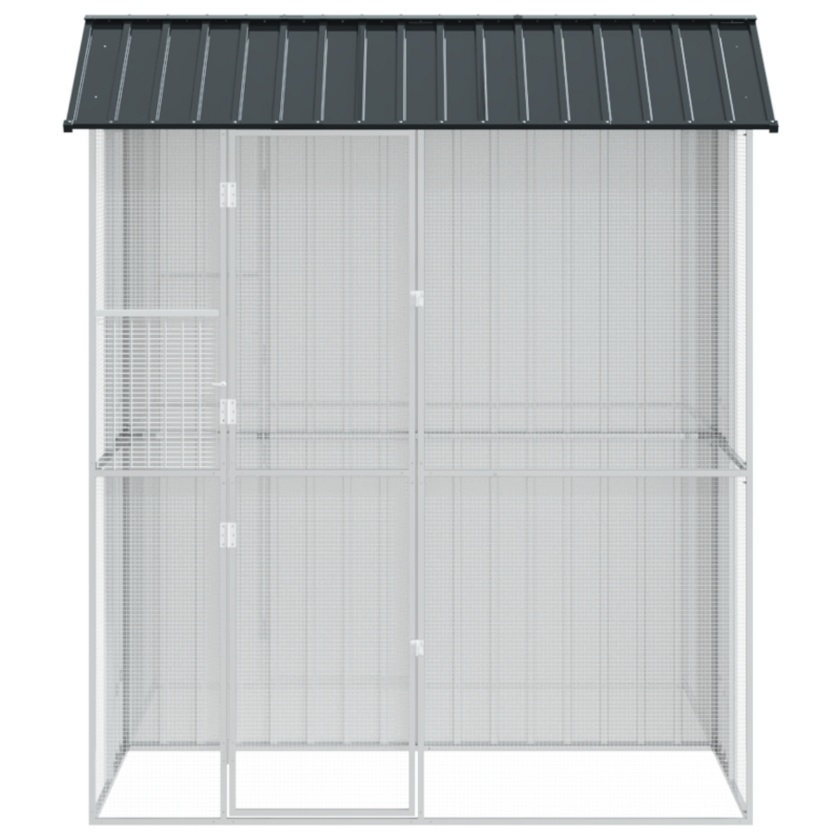 VIDAXL Aviary pour oiseaux Anthracite 215x110x247 cm Acier