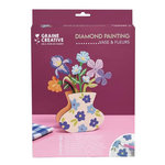 Graine créative Kit Diamond painting - vase bleu et fleurs