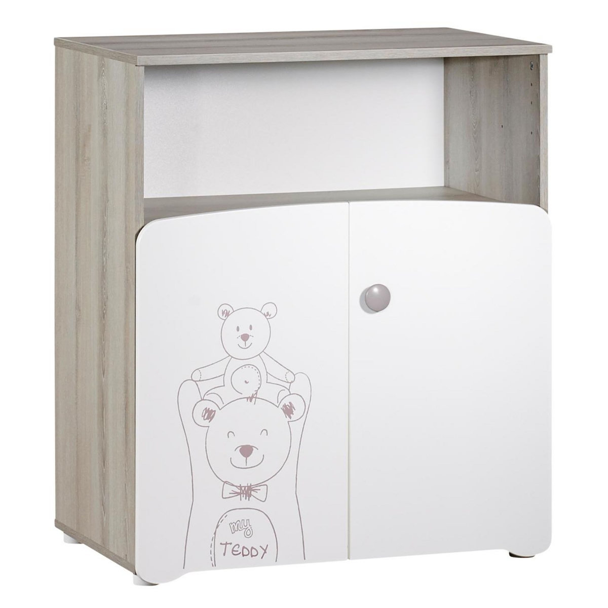BABY PRICE Commode à langer 2 portes + 1 grande niche TEDDY