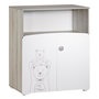 Voir la diapositive 2 : BABY PRICE Commode à langer 2 portes + 1 grande niche TEDDY