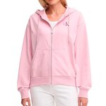 CALVIN KLEIN JEANS Sweat Zippé  Femme Calvin Klein Jeans Monologo French. Coloris disponibles : Rose