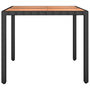 Voir la diapositive 4 : VIDAXL Table de jardin plateau en bois Noir Resine tressee bois massif