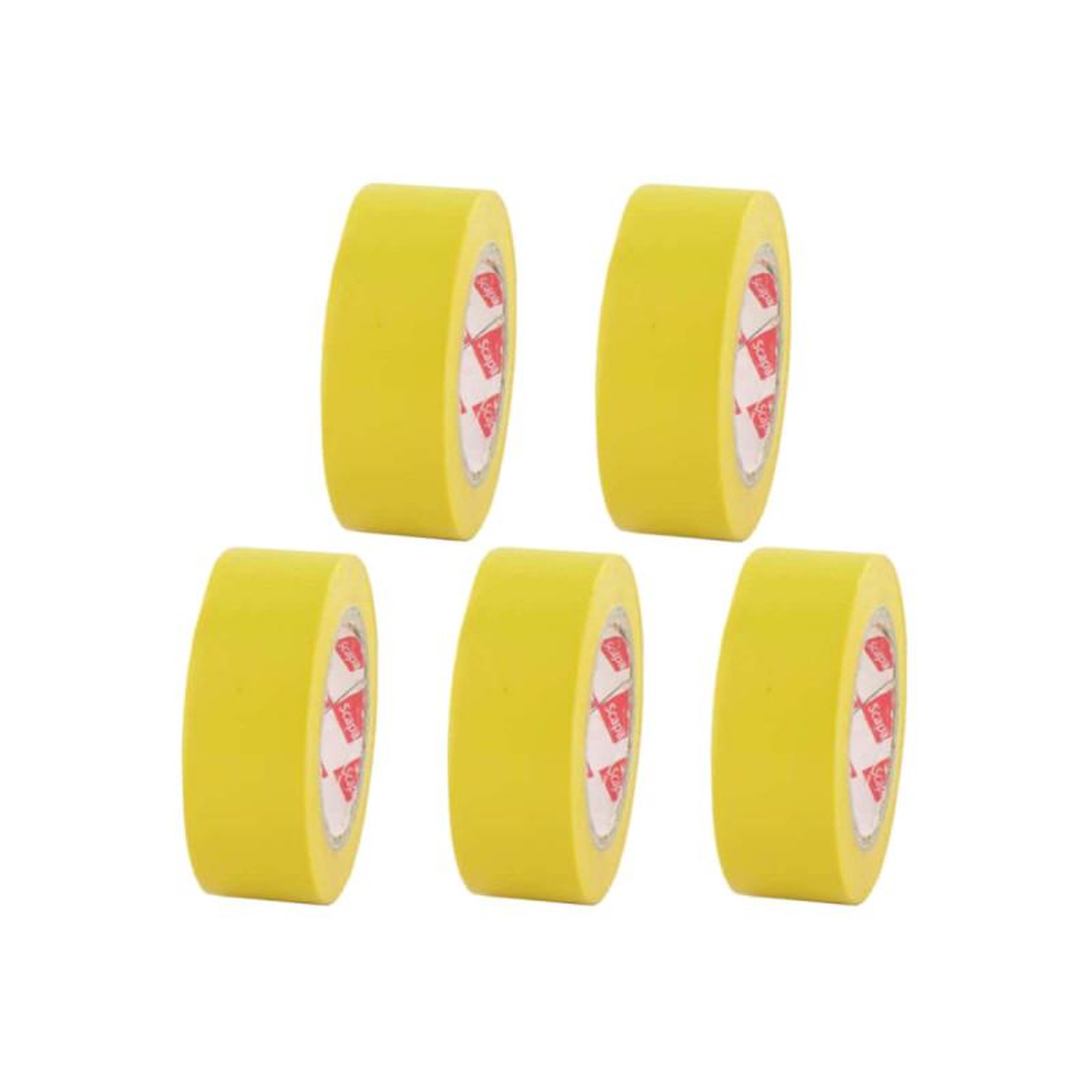 Scapa Lot de 5 rubans adhésifs électriques scapa - pvc - 19mm - 2702-19-jaune