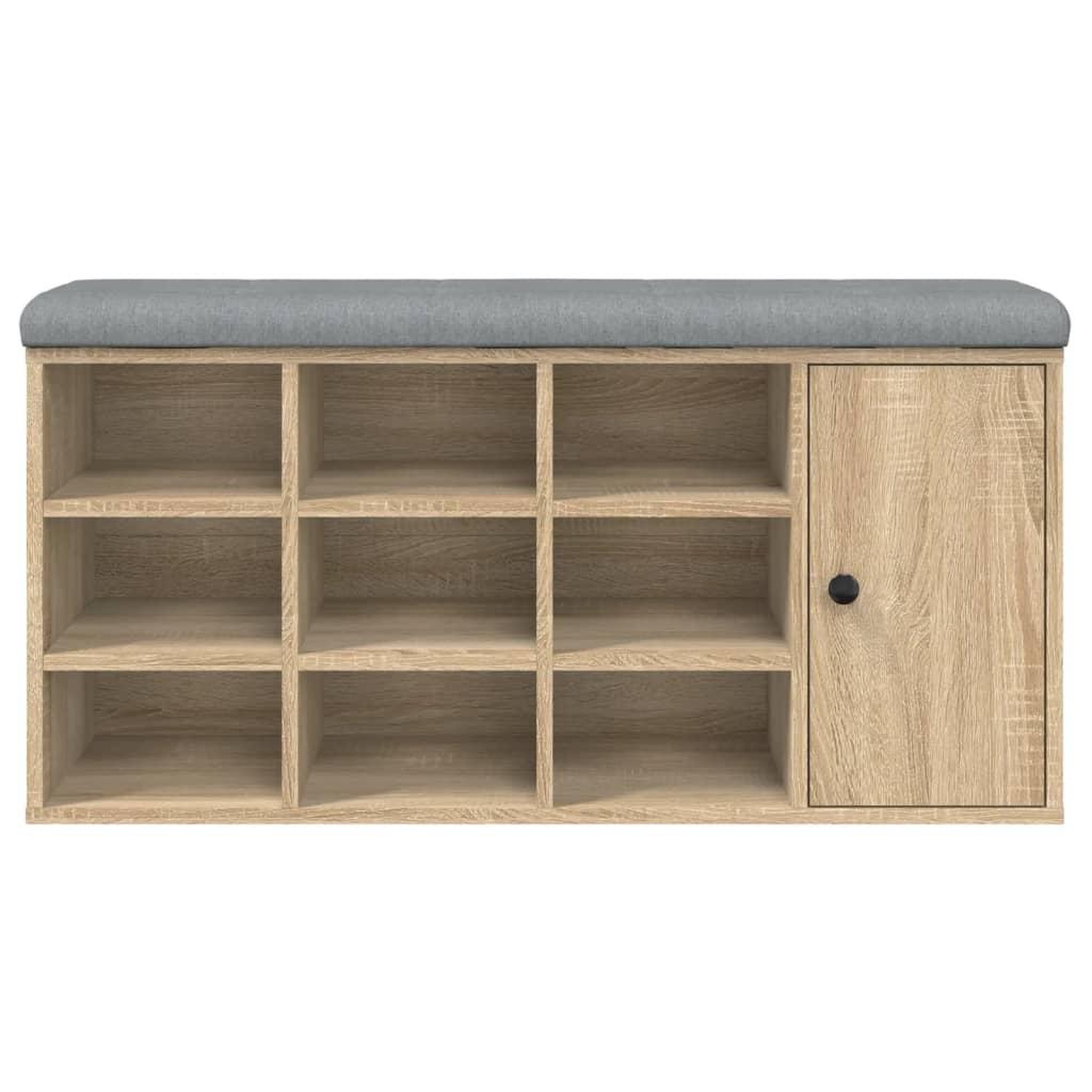 Voir la diapositive 5 : VIDAXL Banc a chaussures chene sonoma 102x32x50 cm bois d'ingenierie