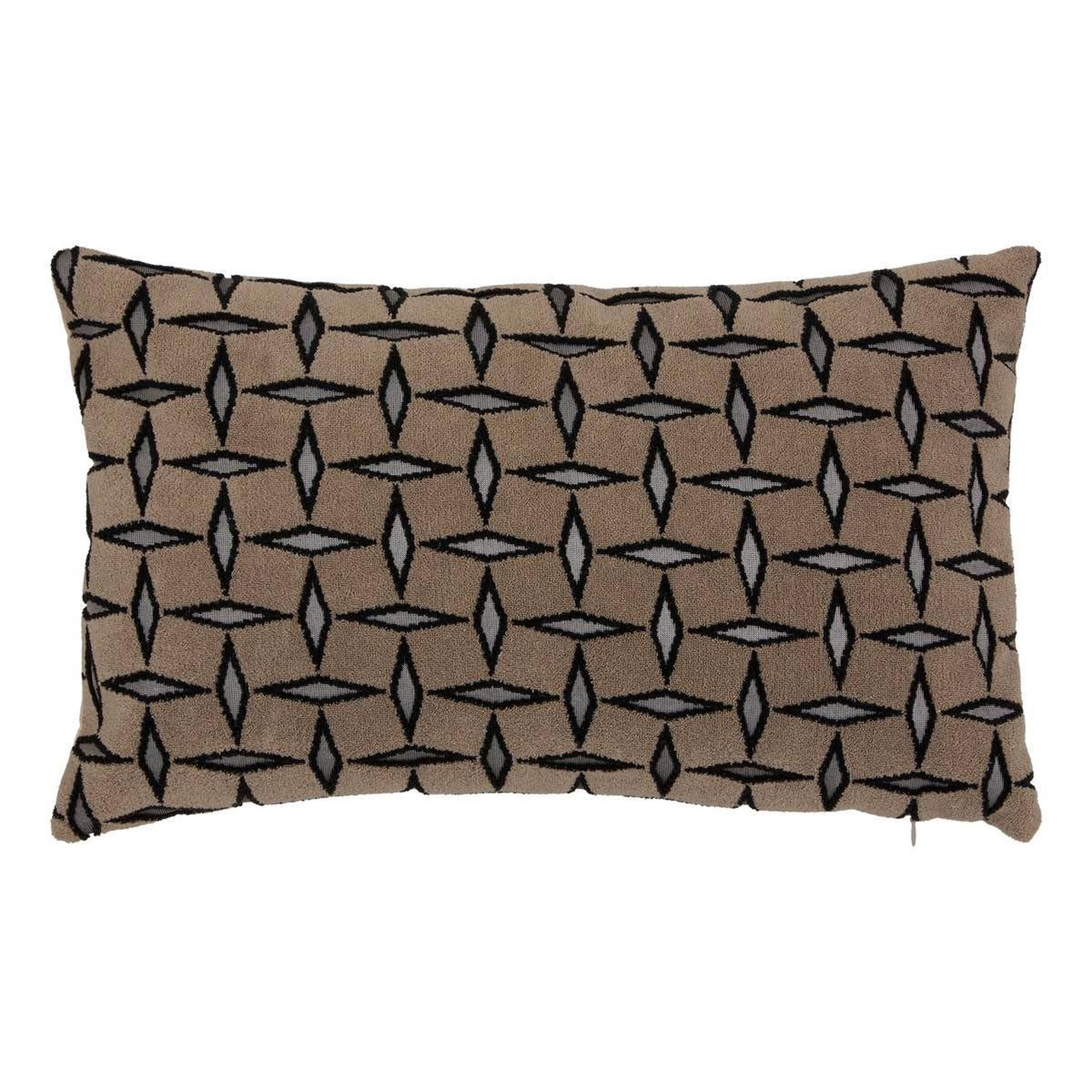 ATMOSPHERA Coussin déco jacquard  diamant  30x50cm marron