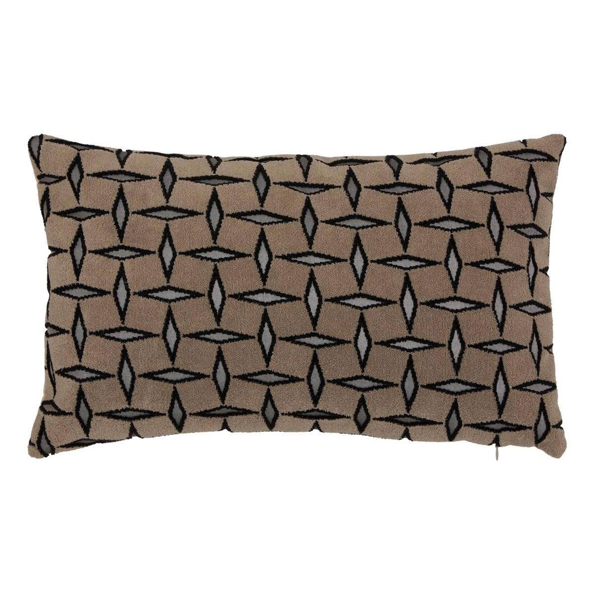 ATMOSPHERA Coussin Déco Jacquard  Diamant  30x50cm Marron