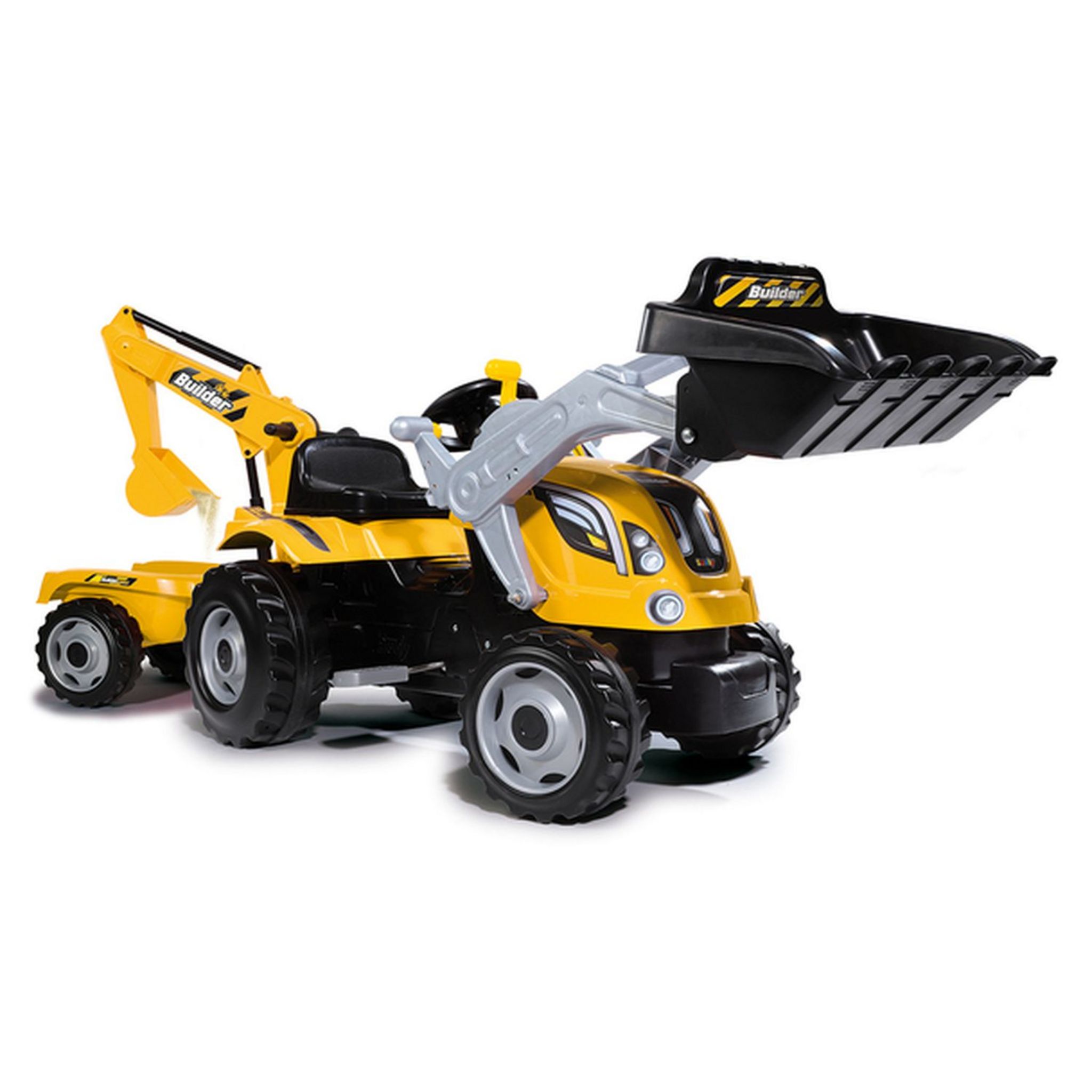 SMOBY Tracteur Builder Max avec remorque