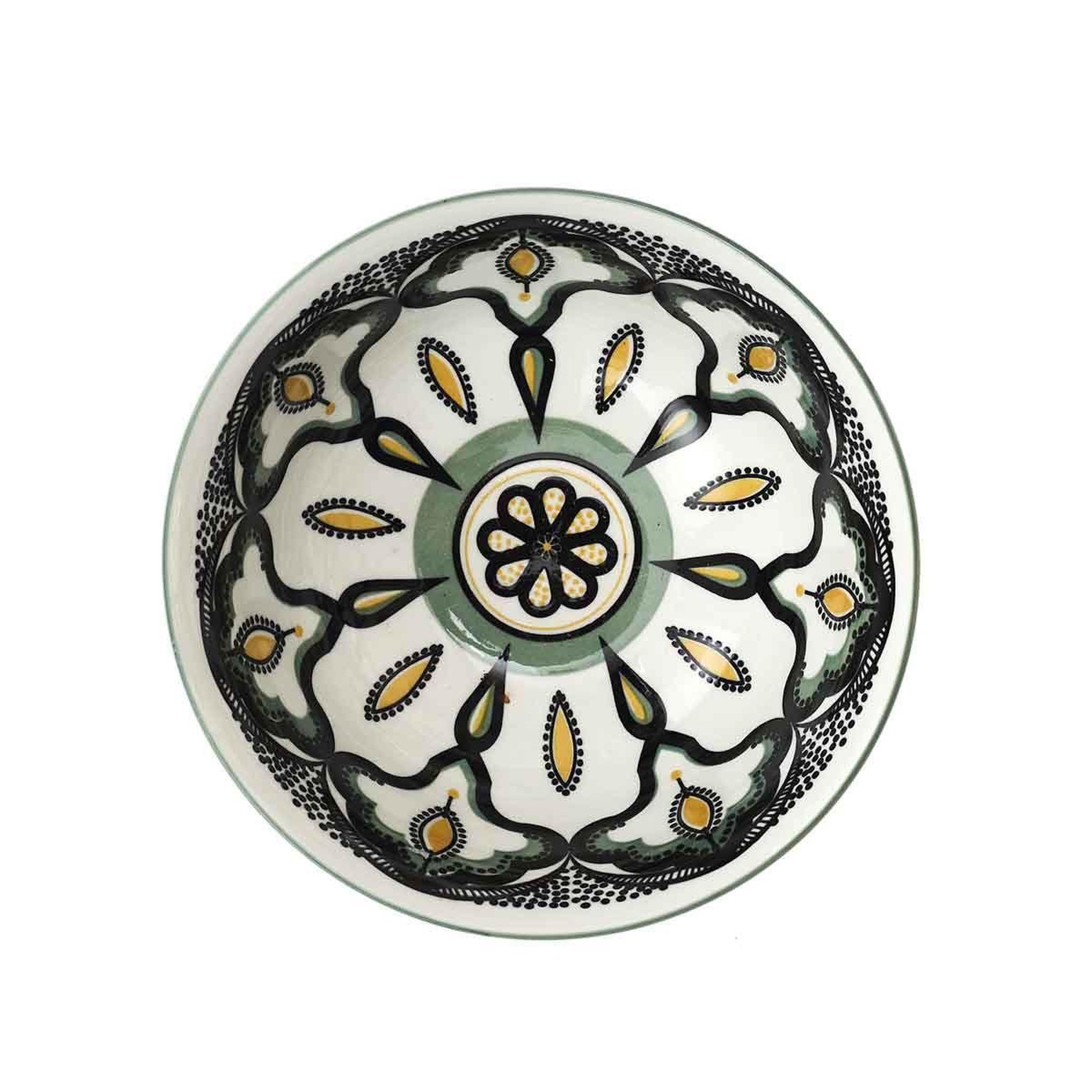 Voir la diapositive 2 : The Home Deco Factory Coupelle en céramique  mandala  57cl vert