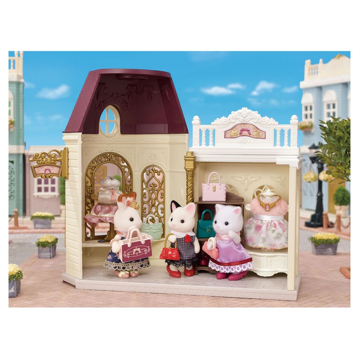Sylvanian families 5462 Valisette de mode et grande soeur chat bicolore