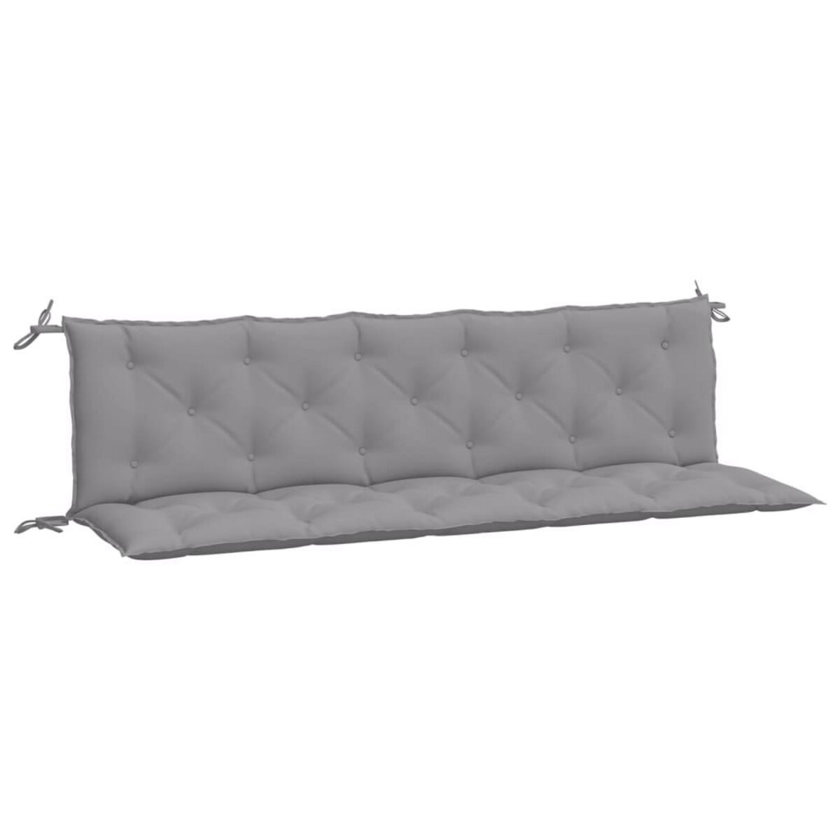 VIDAXL Coussins de banc jardin lot de 2 gris 180x50x7 cm tissu Oxford