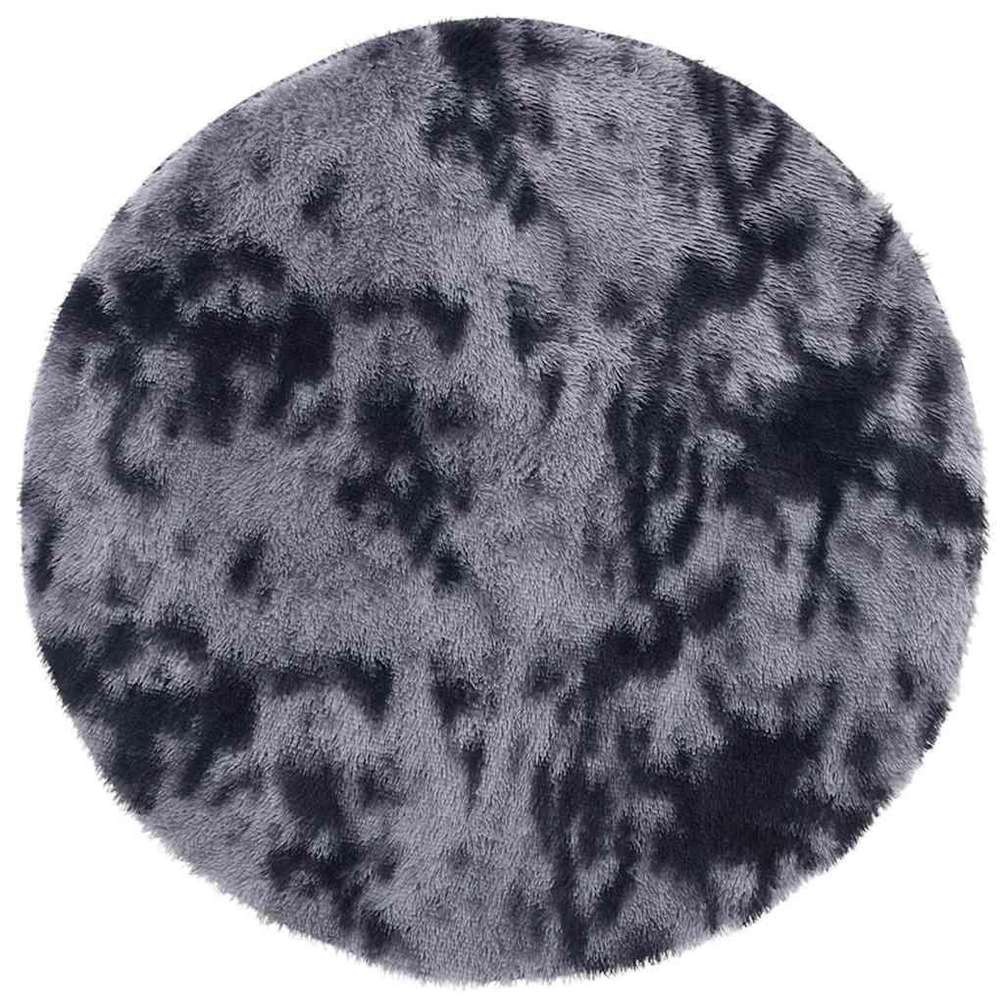 Voir la diapositive 2 : VIDAXL Tapis shaggy a poils longs NAVARRA gris fonce 120x120 cm