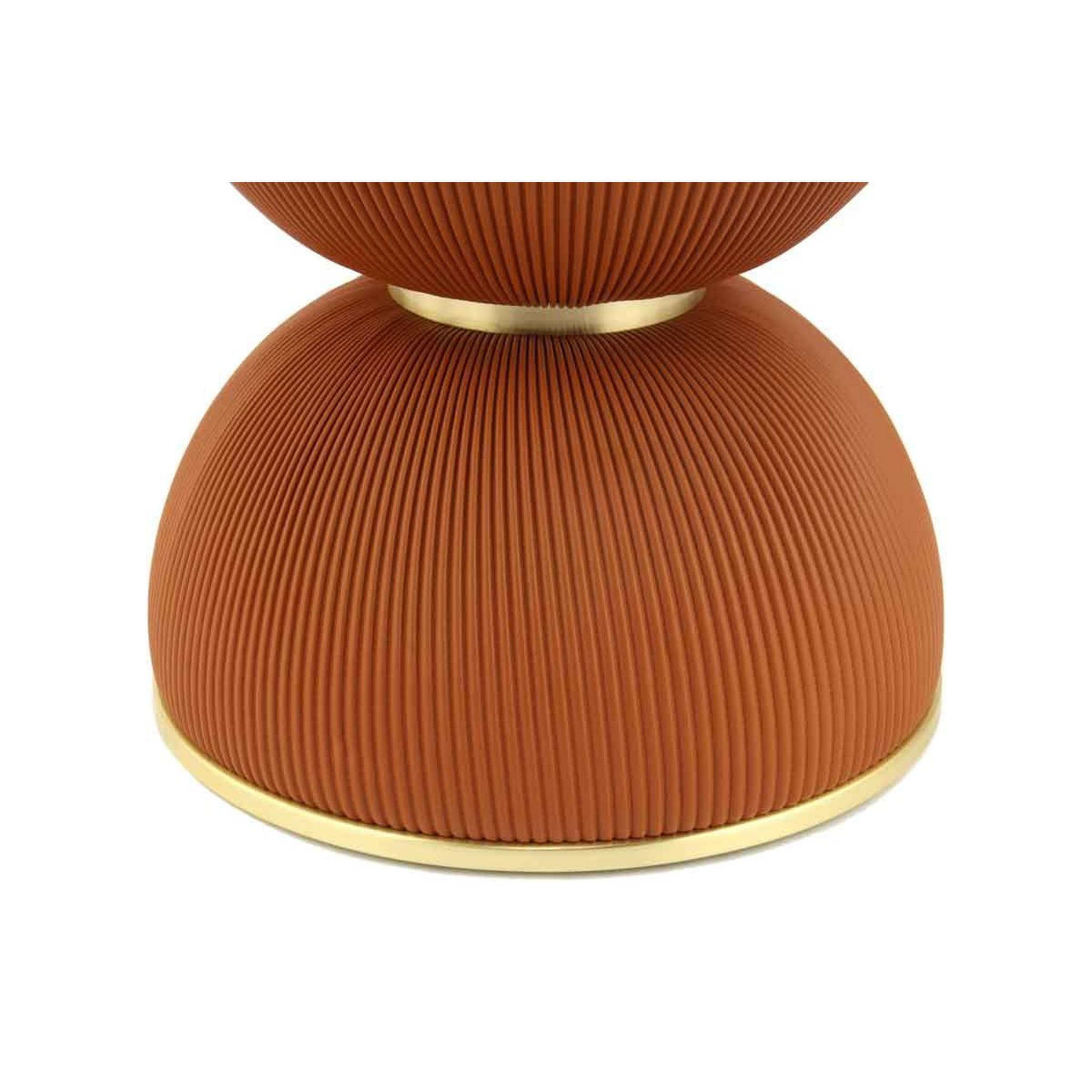 Voir la diapositive 4 : Paris Prix Table d'Appoint Design  Jokai  51cm Cognac & Or