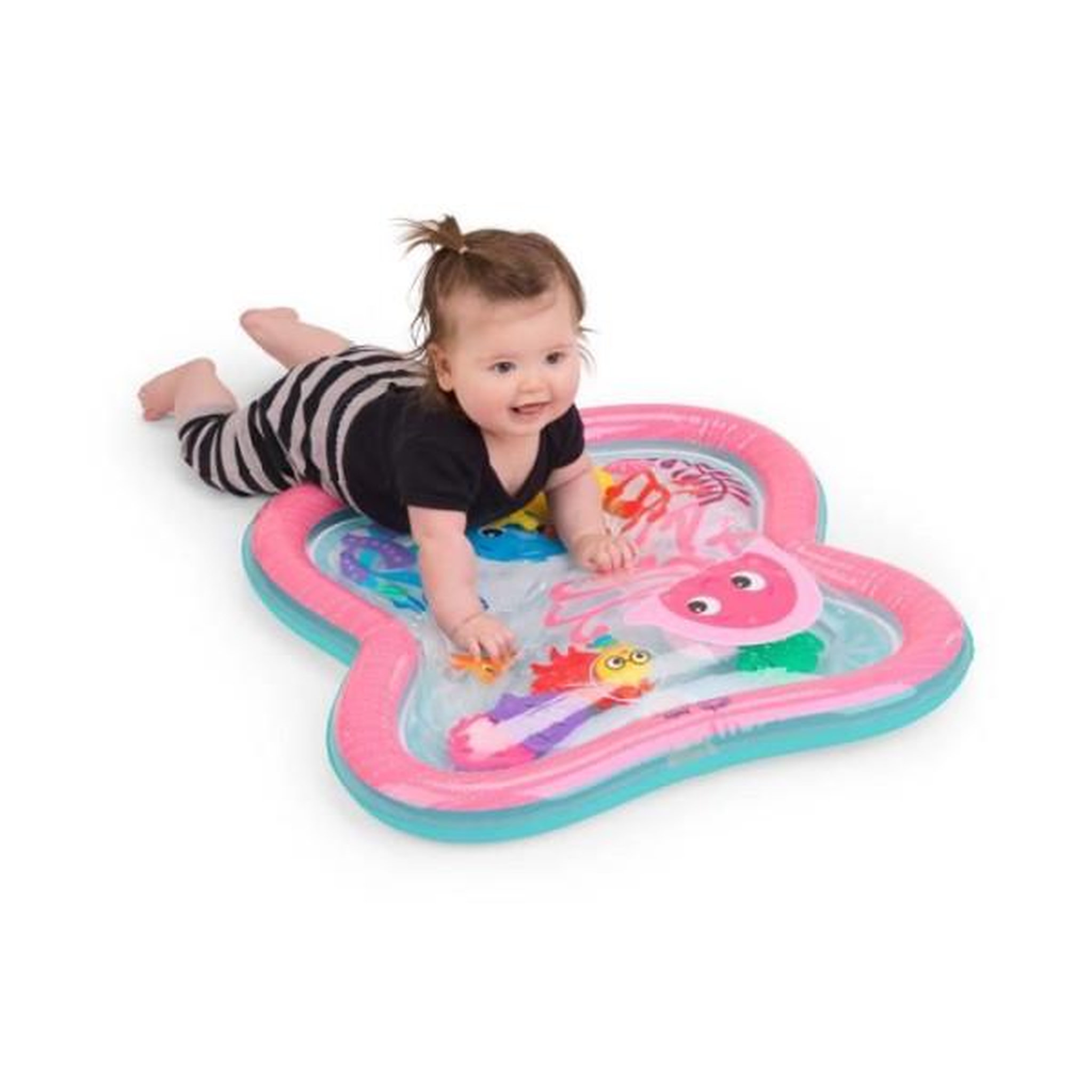 Voir la diapositive 5 : Bright Starts BABY EINSTEIN - JANET - Grand tapis d'eau pour bébé fille, jeu sensoriel et d'éveil?, gonflable, facile a nettoyer, pliable,