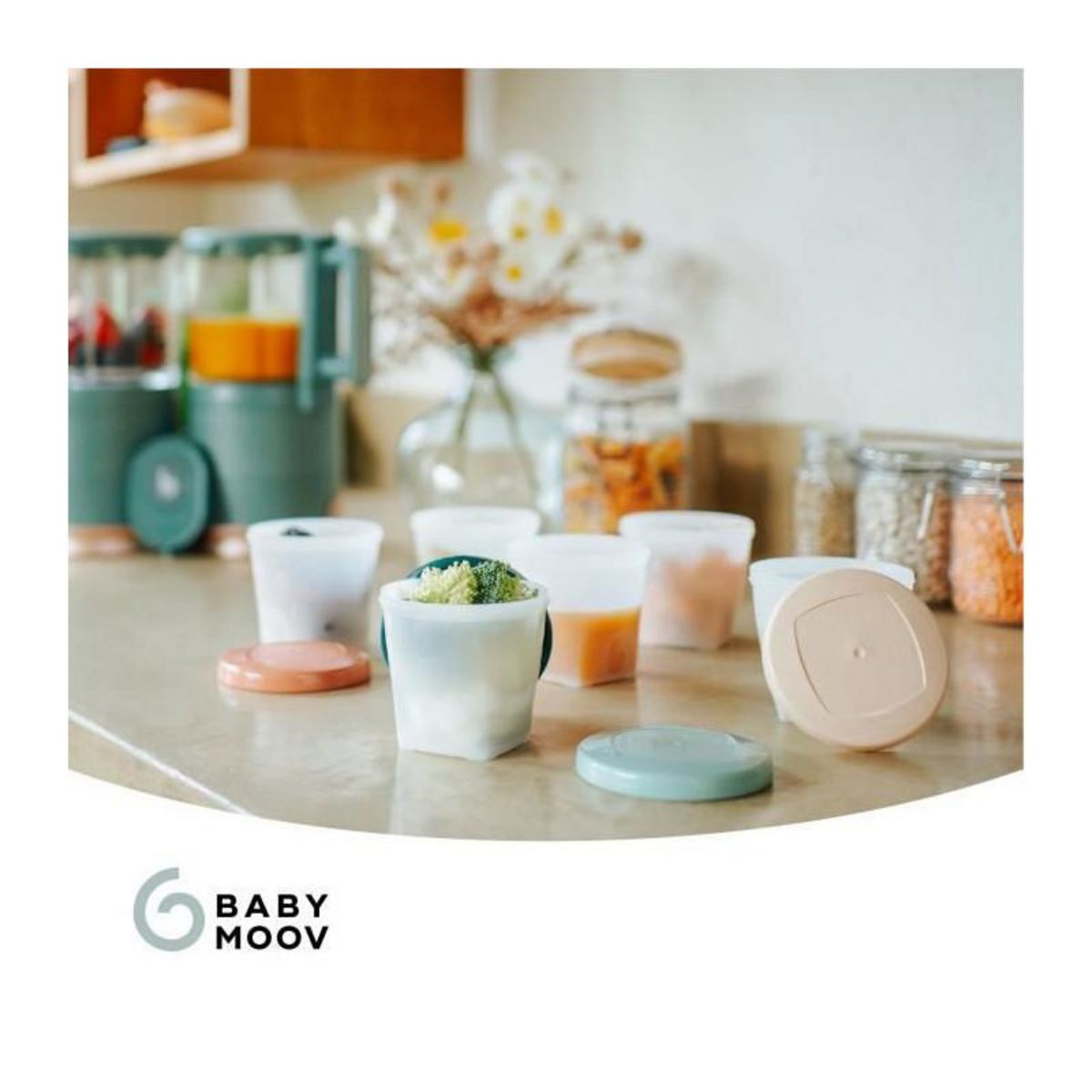BABYMOOV Babymoov Pots de conservation Babybols Biosourcés - Lot de 6x250ml