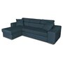 Voir la diapositive 4 : Canapé d'angle convertible réversible 5 places avec niche de rangement fixe à droite tissu STYL 
