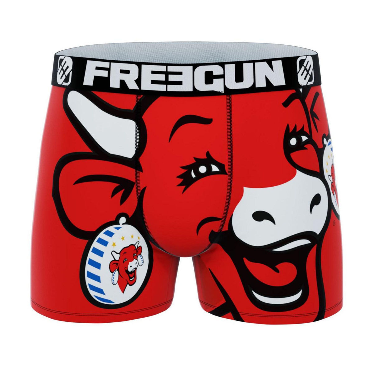 FREEGUN Lot de 2 boxers homme La vache qui rit Aop