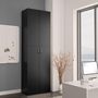 Voir la diapositive 3 : VIDAXL Armoire de bureau Noir 60x32x190 cm Bois d'ingenierie