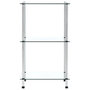 Voir la diapositive 2 : VIDAXL Etagere 3 niveaux Transparent 40x40x67 cm Verre trempe