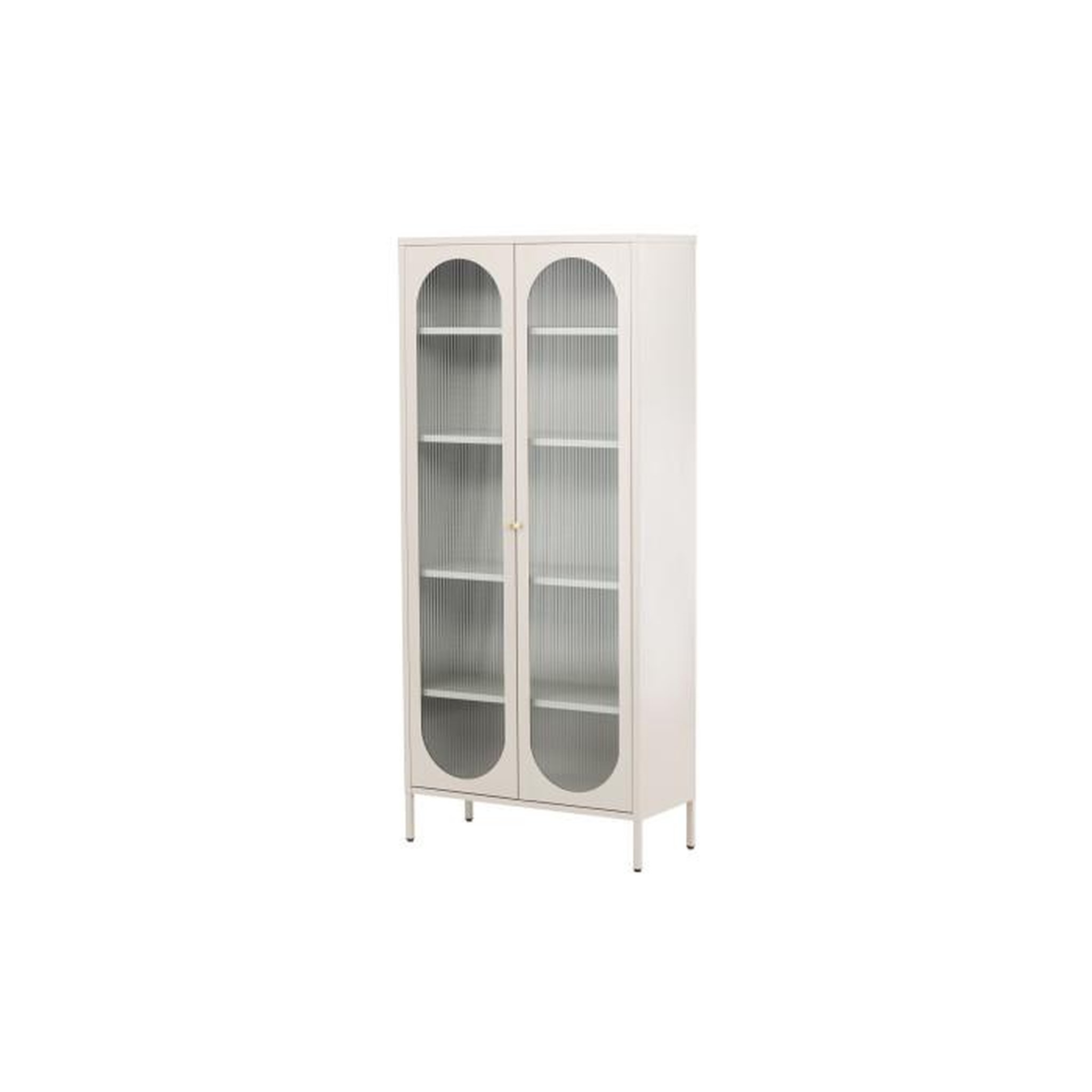 Voir la diapositive 3 : Paris Prix Vitrine Design en Métal  Lima  180cm Beige