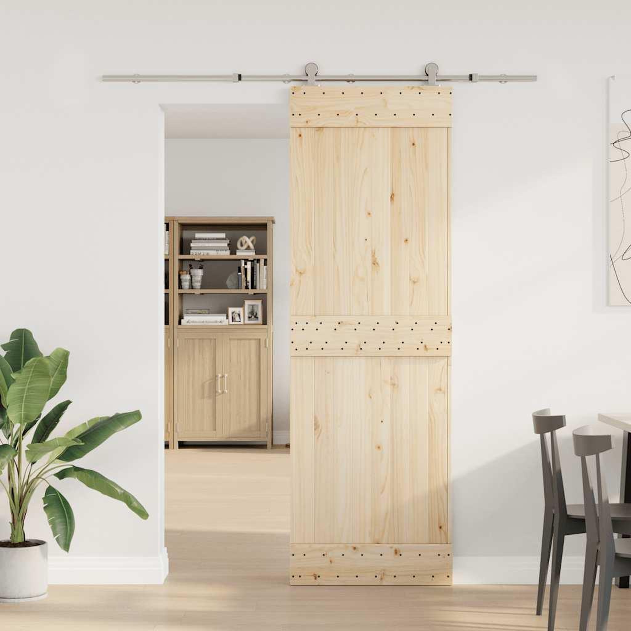 Voir la diapositive 3 : VIDAXL Kit fixation porte coulissante 183 cm Acier inoxydable Argente