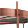 Voir la diapositive 3 : Paris Prix Table Basse Design en Verre  Rona  63cm Cuivre