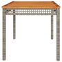 Voir la diapositive 5 : VIDAXL Table de jardin gris 140x80x75 cm resine tressee et bois acacia