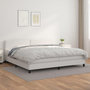 Voir la diapositive 1 : VIDAXL Sommier a lattes de lit avec matelas Blanc 200x200cm Similicuir