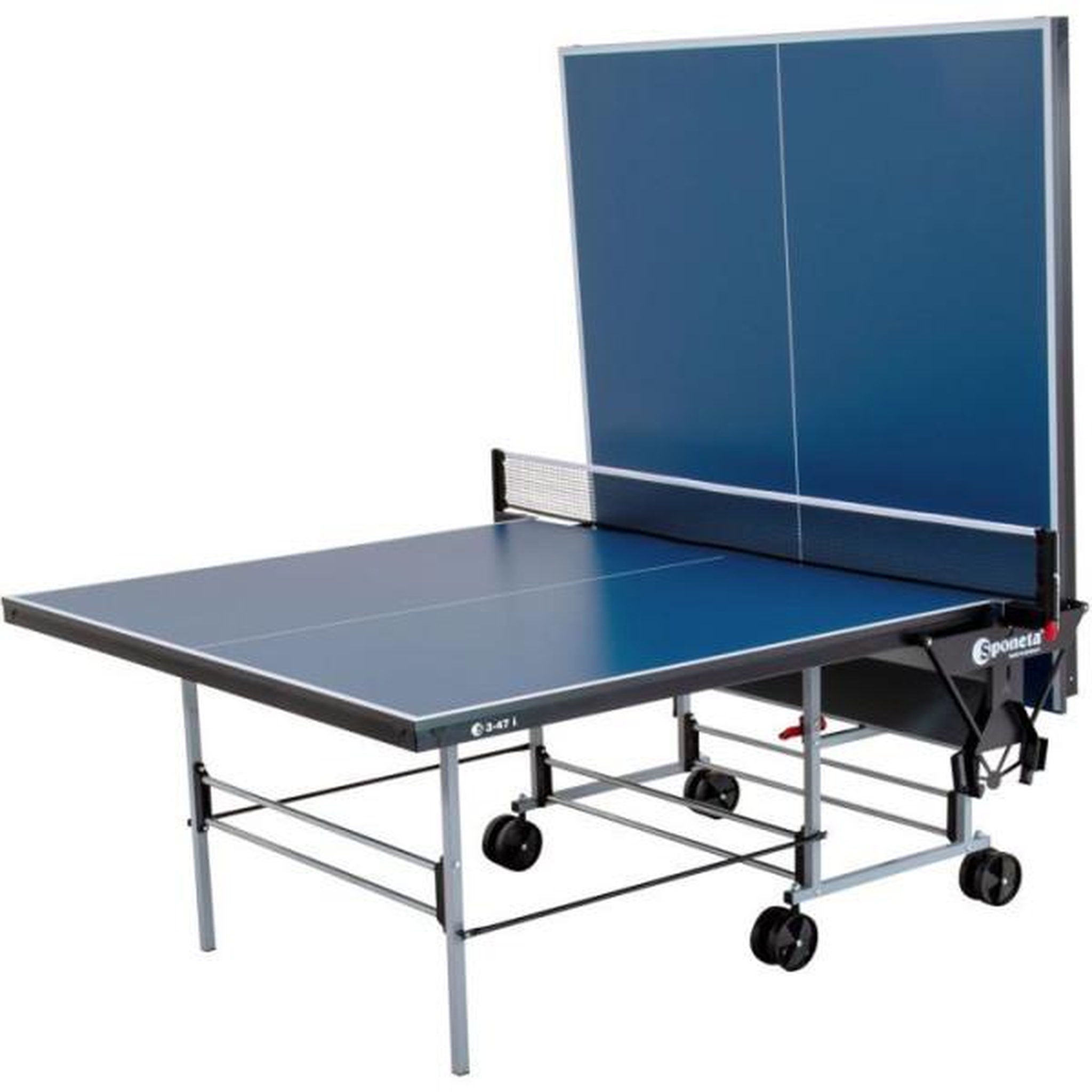 Voir la diapositive 2 : SP Table tennis de table - SPONETA - S3-47i - Pliable - Usage intérieur - Filet fixe ajustable + de supports latéraux - Gris et b