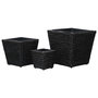Voir la diapositive 4 : VIDAXL Lits sureleves 3 pcs Jacinthe d'eau Noir