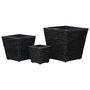 Voir la diapositive 4 : VIDAXL Lits sureleves 3 pcs Jacinthe d'eau Noir