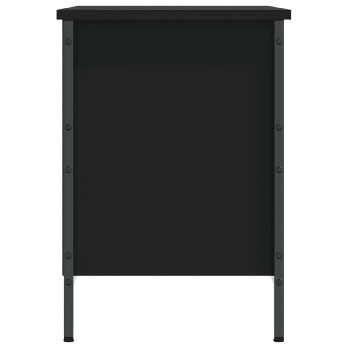 VIDAXL Armoire à chaussures noir 69x35x50 cm bois d ingénierie